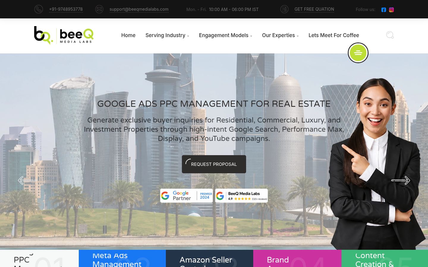 Beeq Media Labs &middot; HOMEPAGE_SCREENSHOT