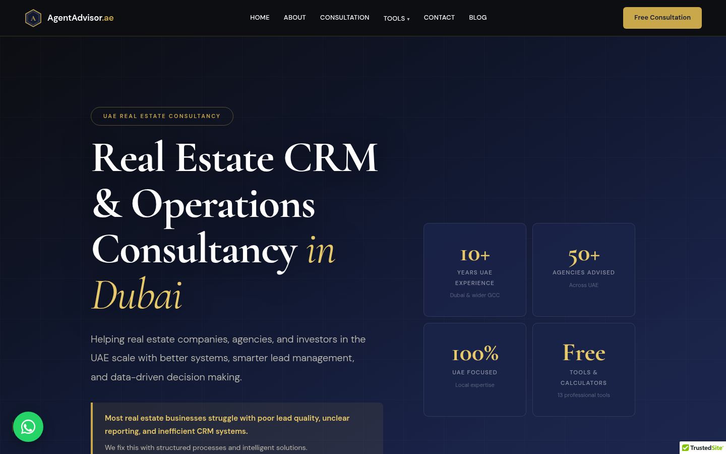 AgentAdvisor.ae &middot; HOMEPAGE_SCREENSHOT